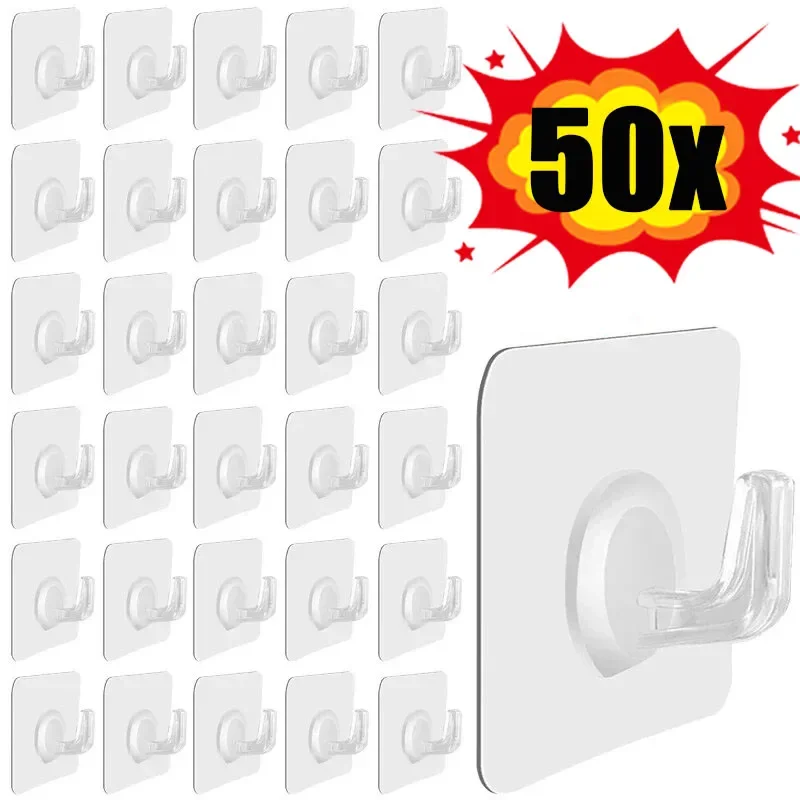 Kitchen Appliances Rack - 5-50 buah transparan diri perekat kait
