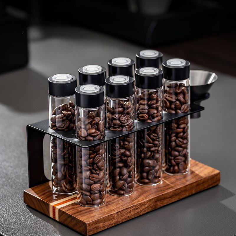 Kitchen Appliances Organizer - JUSTINLAU Stoples Penyimpanan Biji Kopi Kaca