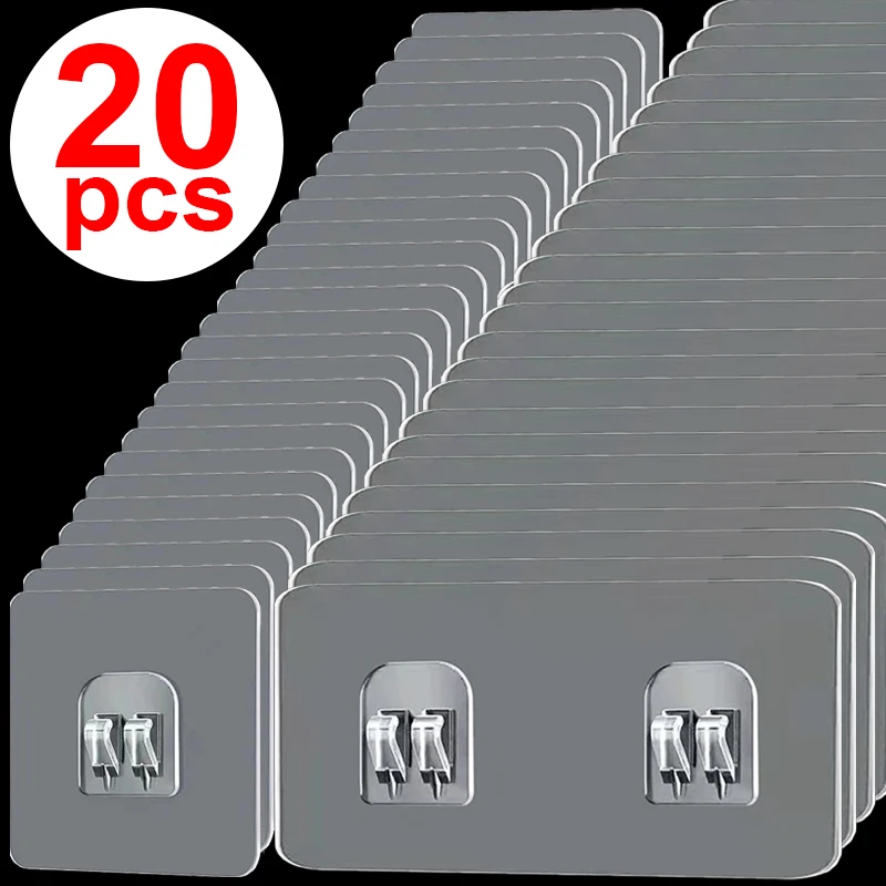 Kitchen Appliances Rack - 1-20 buah kait gantung berperekat transparan,