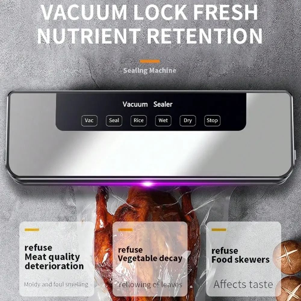 Kitchen Appliances Organizer - Penyegel Vakum Elektrik Tombol Sentuh Multi