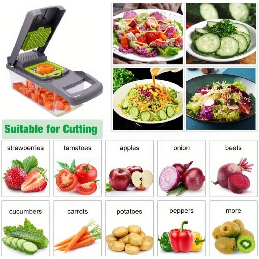 Alat Pemotong Sayuran 16 in 1, - Kitchen Appliances Japan ulasan dan harga