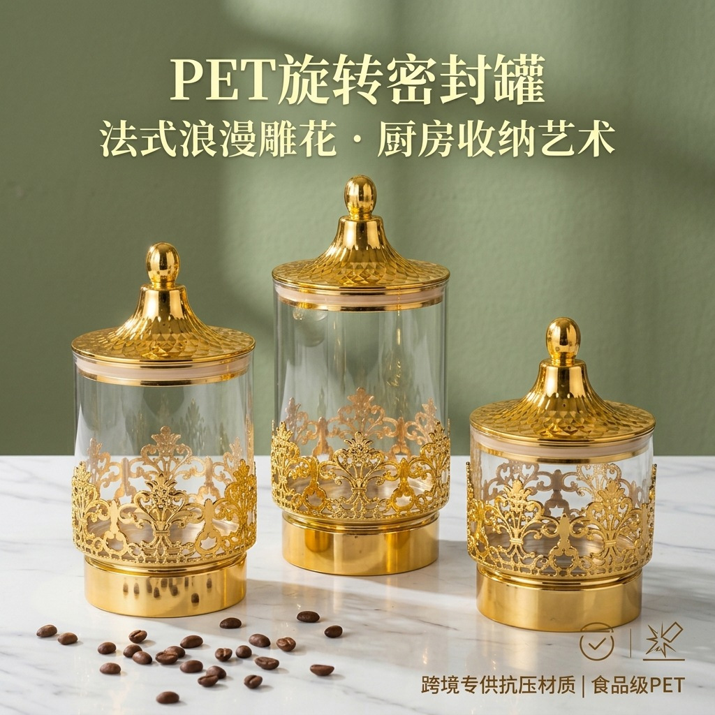 Kaleng Putar Berlapis Emas Tra - Kitchen Appliances Organizer ulasan dan harga