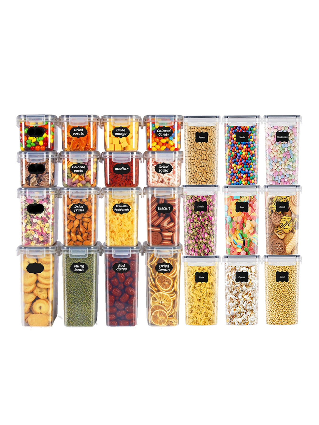 48pcs, Wadah Penyimpanan Makan - Kitchen Appliances Organizer ulasan dan harga